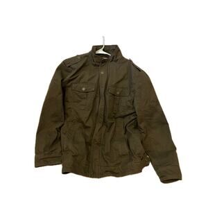 Wenven Denim Regular Fit Army Green Jacket Mens L